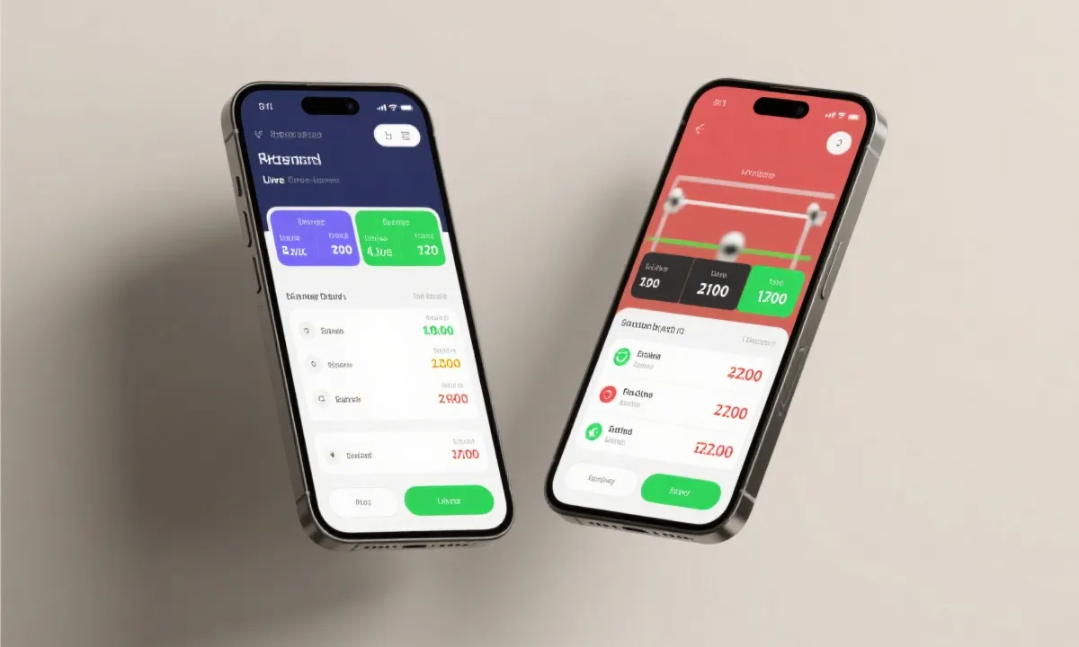 App功能示意：赔率与比分